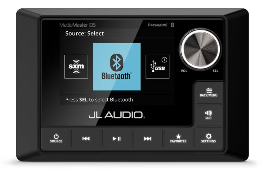 JL Audio MM105 MediaMaster 105 Marine Stereo With Full-Colour LCD