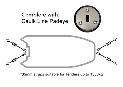 Rapid Marine Padeye Kit – Caulk Line x4 (1500kg)