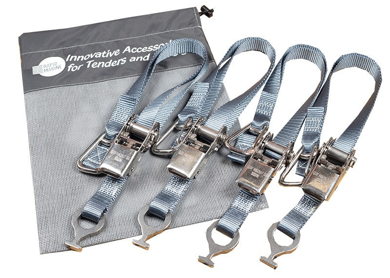 Rapid Marine 25mm Bow and Stern Padeye Snap Hook Kit 1.2m - 4 Straps - image 2