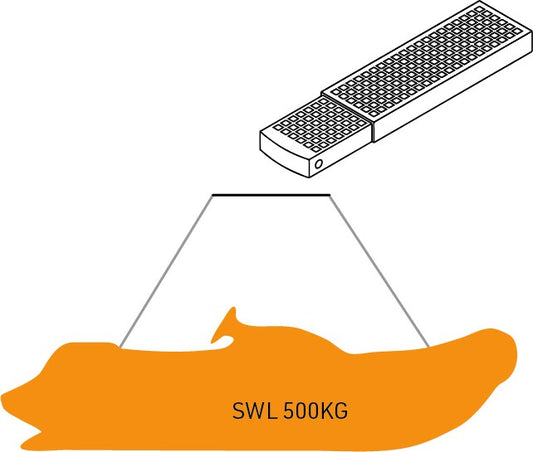 Rapid Marine Transom Passerelle Two Point Lift for All Tenders - SWL 500kg - image 1