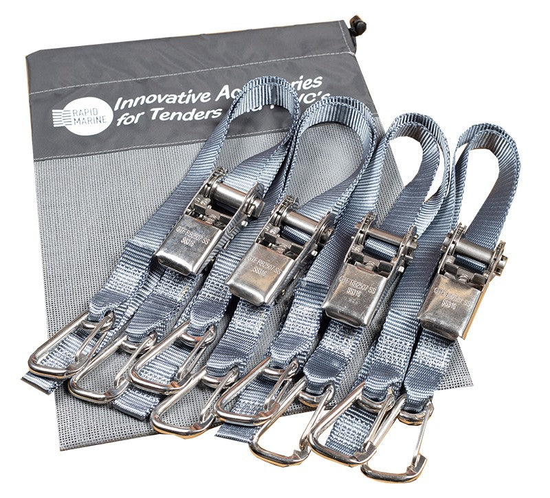 Rapid Marine 35mm Bow and Stern Snap Hook Kit 1.2m - 4 Straps - image 2