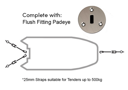 Rapid Marine Padeye Kit - Flush Fitting x 3