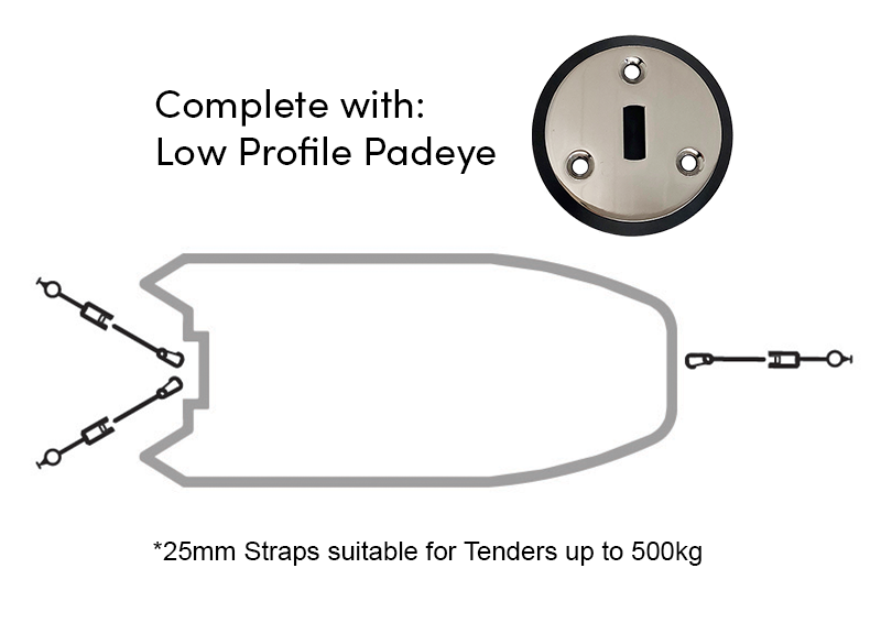 Rapid Marine Padeye Kit - Low Profile x 3