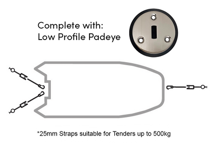 Rapid Marine Padeye Kit - Low Profile x 3