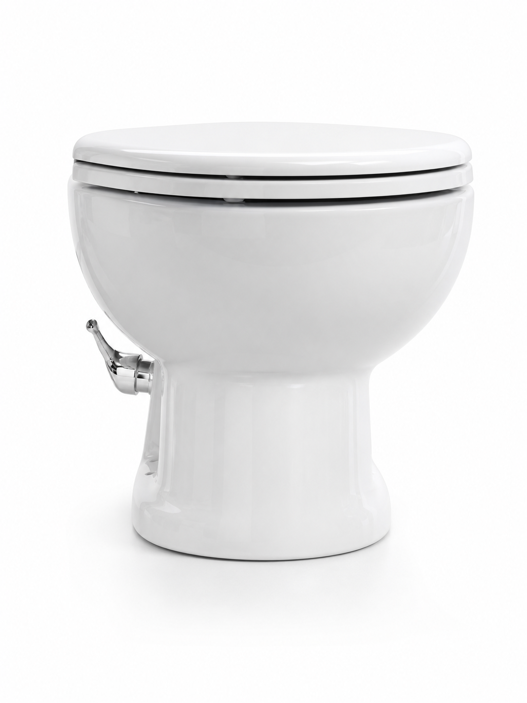 Planus Elite Short Electric Marine Toilet with Integrated Bidet – 12V