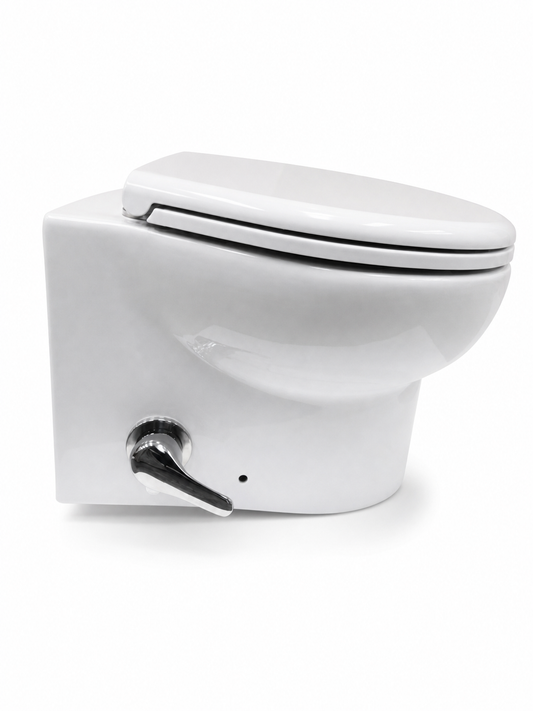 Planus Smart Short Electric Marine Toilet with Integrated Bidet 24v