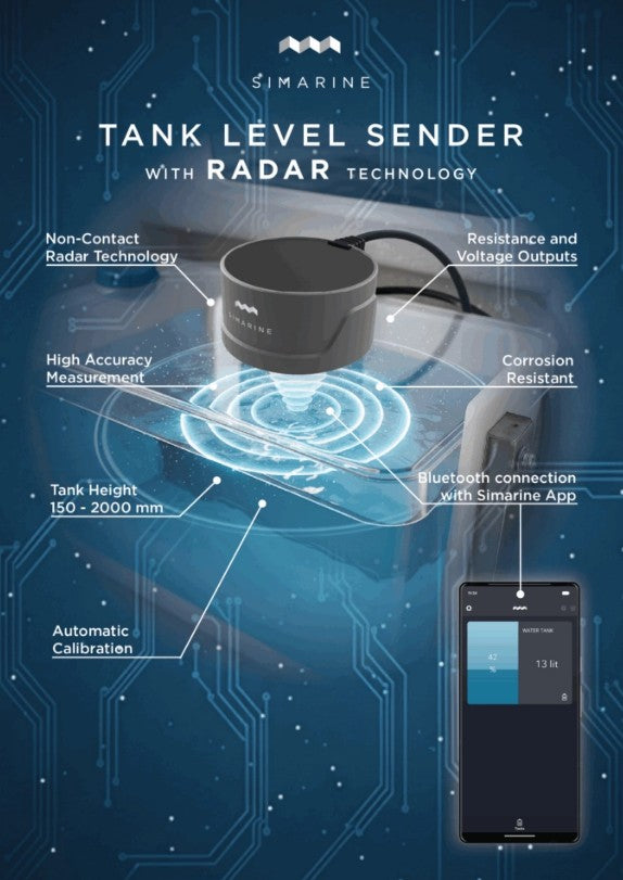 Simarine STR1 Radar Tank Level Sender – Analogue