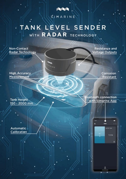 Simarine STR1 Radar Tank Level Sender – Analogue