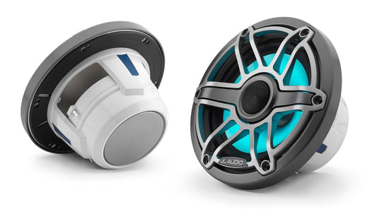 JL Audio M6-650X-S-GmTi-i Marine Coaxial Speakers with Transflective™ LED Lighting