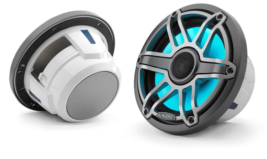 JL Audio M6-770X-S-GmTi Marine Coaxial Speakers with Transflective™ LED Lighting