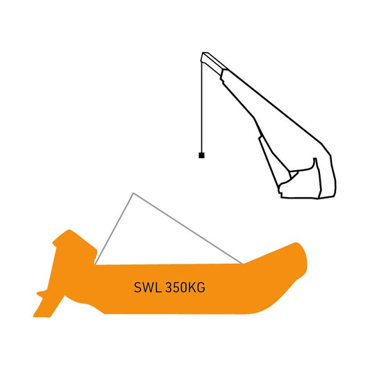 Rapid Marine Crane/Single Point Lift For Tenders with Outboard Engines - SWL 350kg