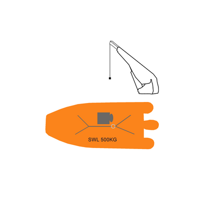 Rapid Marine Crane/Single Point Lift For Tenders with Side Consoles - SWL 500kg