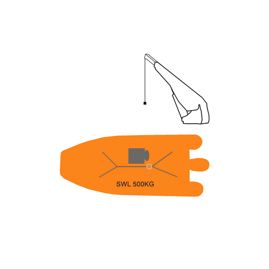 Rapid Marine Crane/Single Point Lift For Tenders with Side Consoles - SWL 500kg