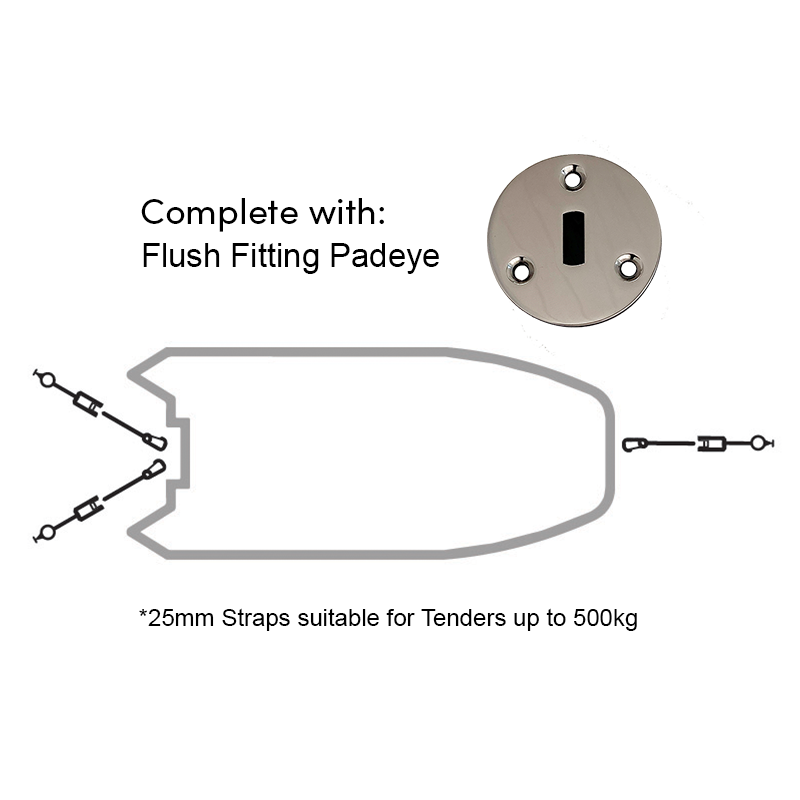 Rapid Marine Padeye Kit - Flush Fitting x 3