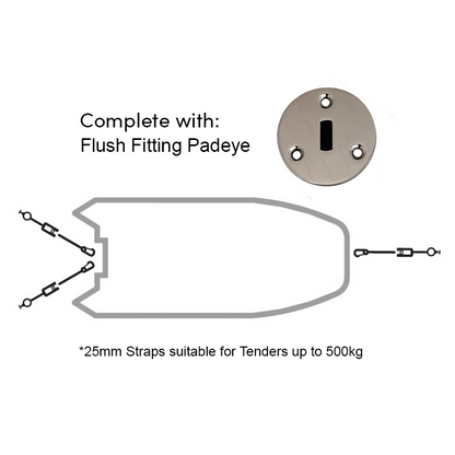 Rapid Marine Padeye Kit - Flush Fitting x 3