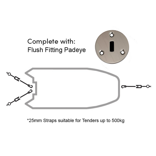 Rapid Marine Padeye Kit - Flush Fitting x 3